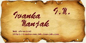 Ivanka Manjak vizit kartica
